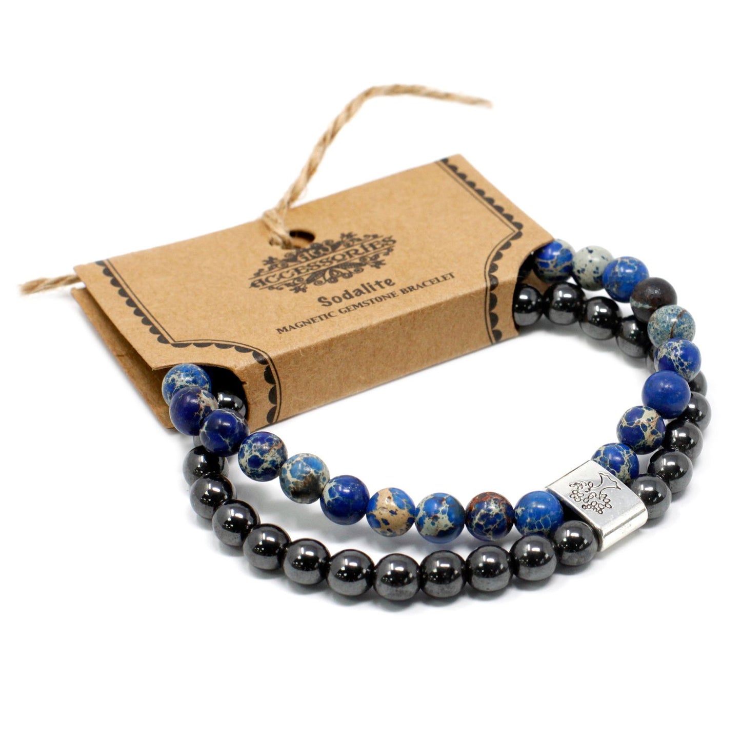 Bracciale magnetico con pietre preziose – sodalite