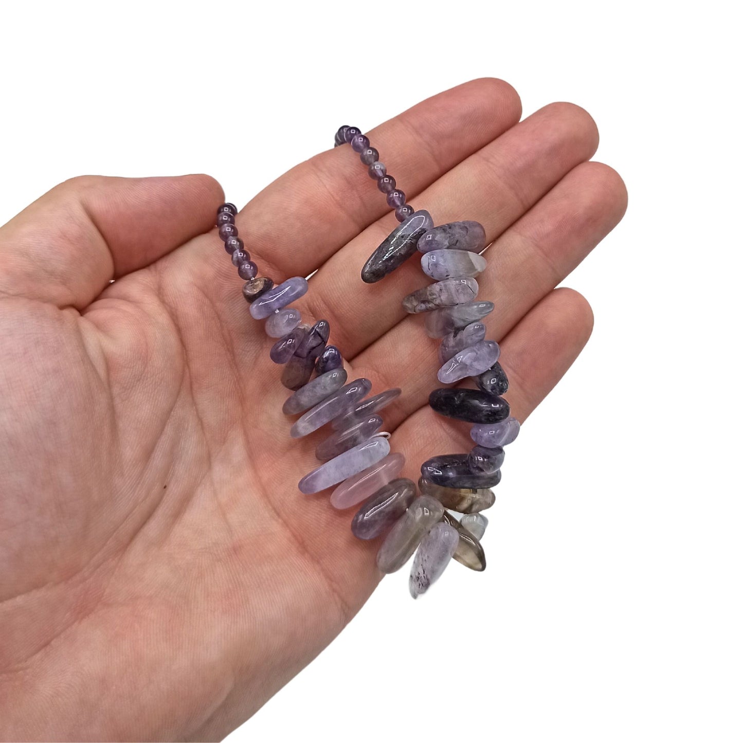 Collana con pietra allungata – agata muschiata
