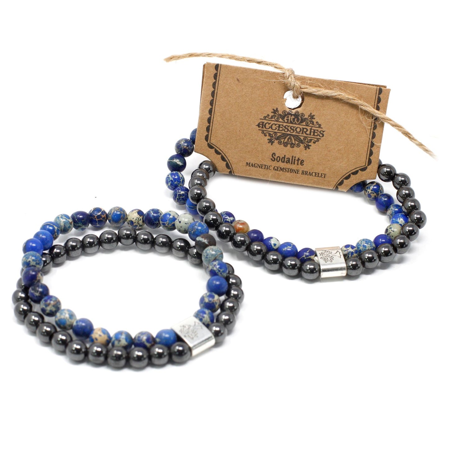 Bracciale magnetico con pietre preziose – sodalite
