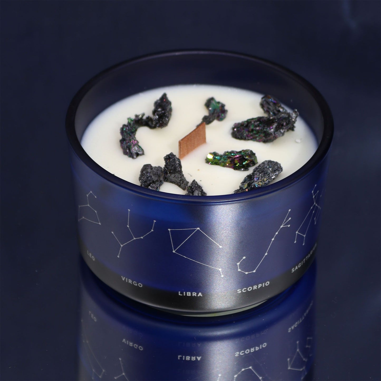 Candela di cristallo zodiacale con braccialetto di pietre preziose e lettura delle carte - Leone