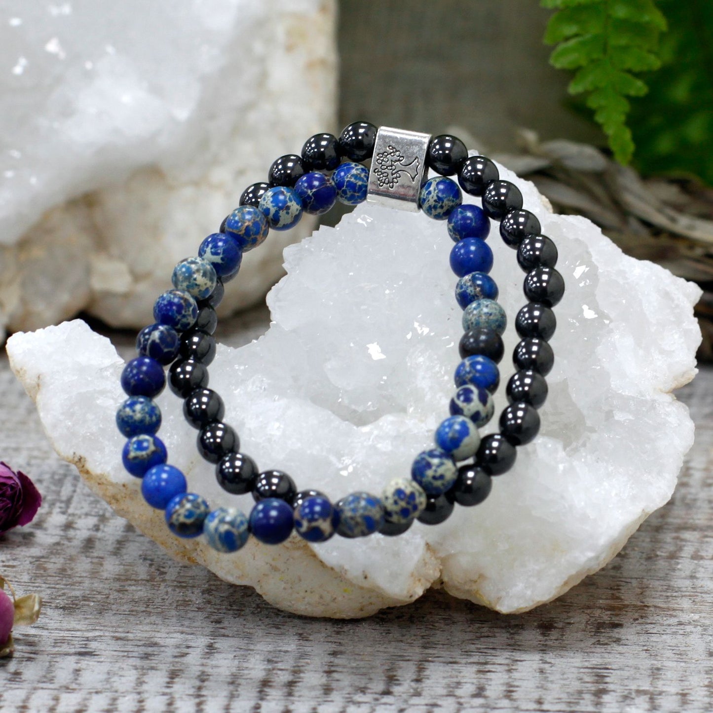 Bracciale magnetico con pietre preziose – sodalite