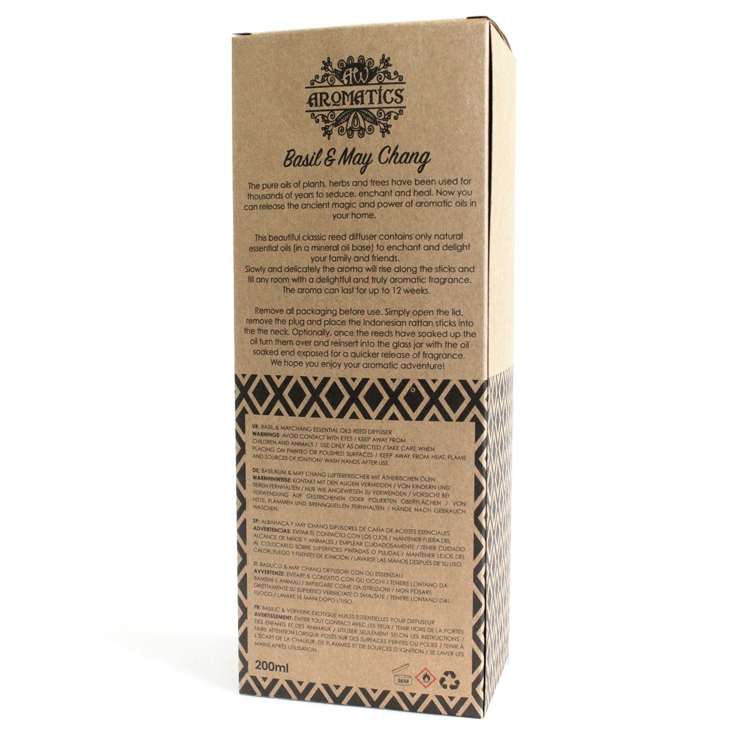 Diffusore di aromi con oli essenziali Basil & Maychang 200 ml