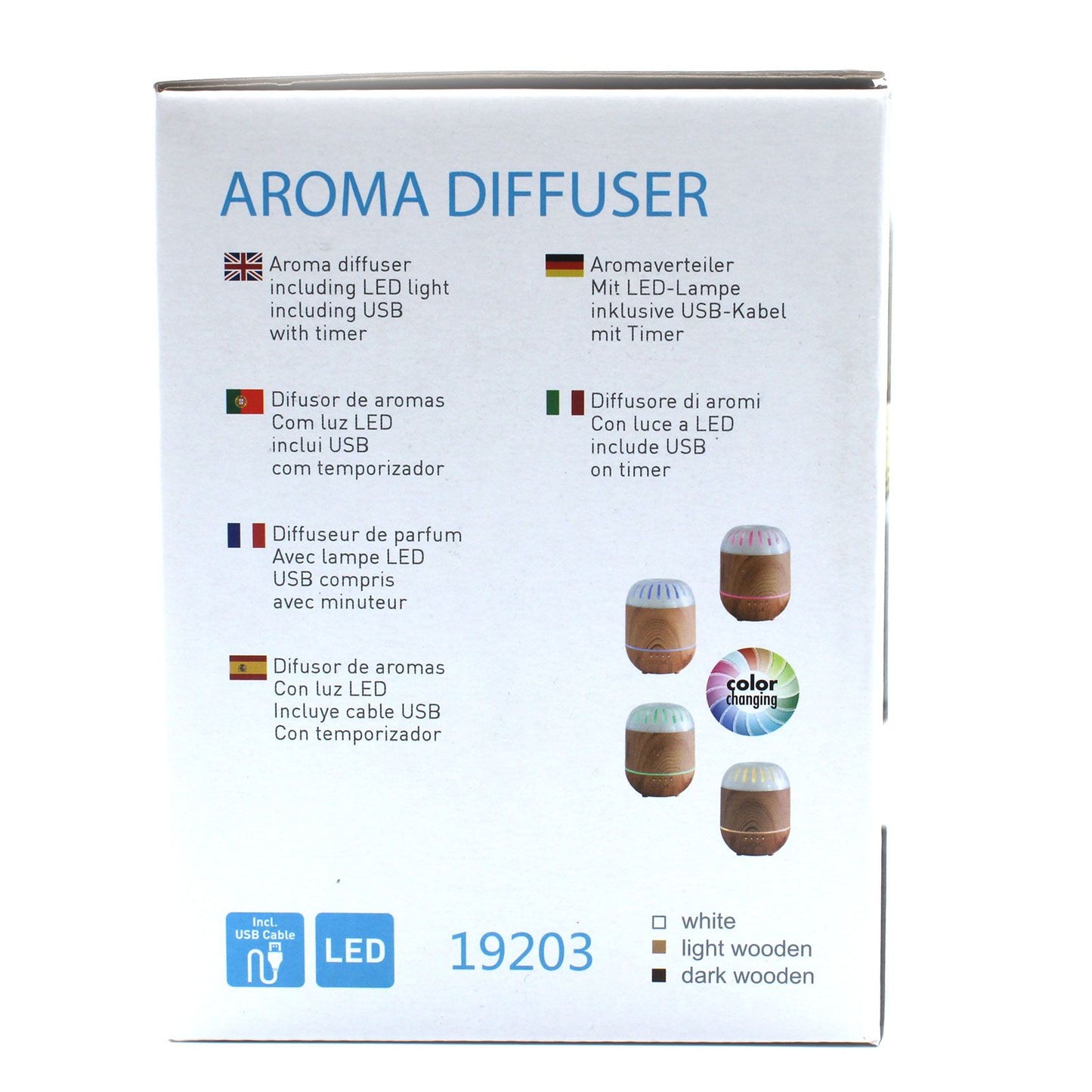 Atomizzatore Copenhagen - USB - Cambio colore - Timer