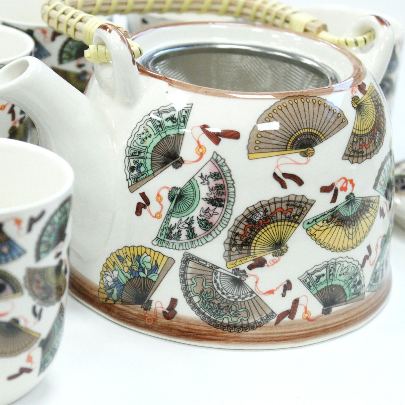 Set da tisana – ventagli cinesi