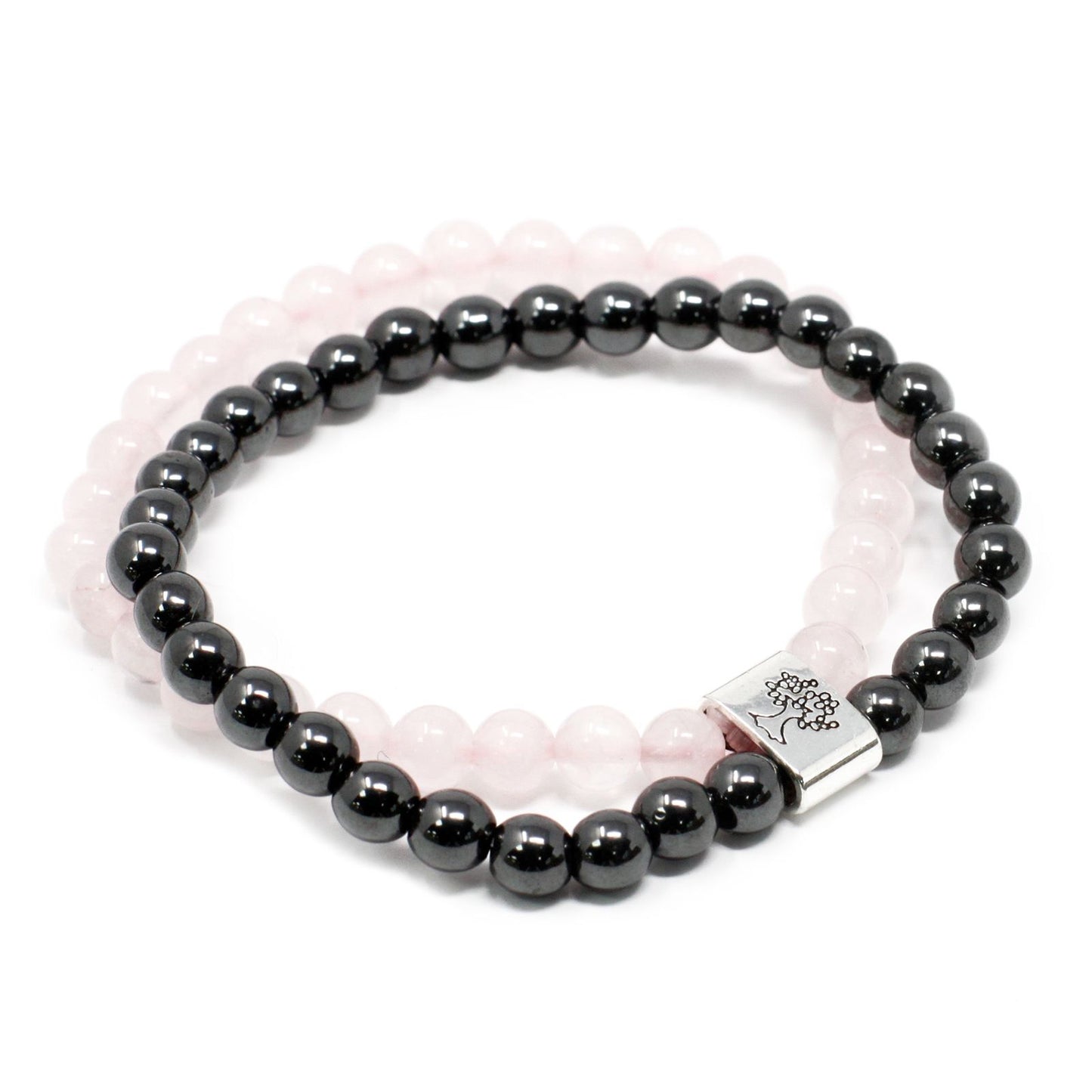 Bracciale magnetico con pietre preziose – quarzo rosa
