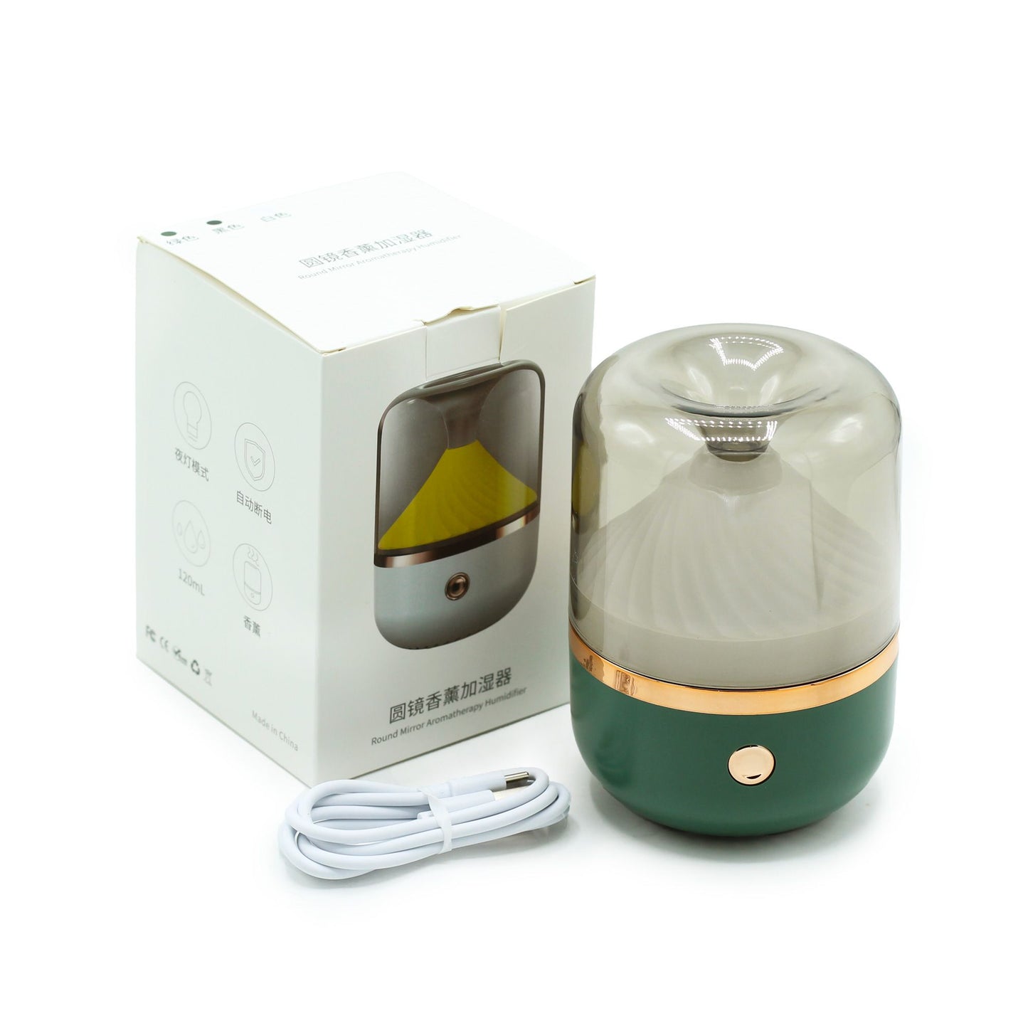 Diffusore di aromi urbani verde e bronzo - USB - Cambia colore
