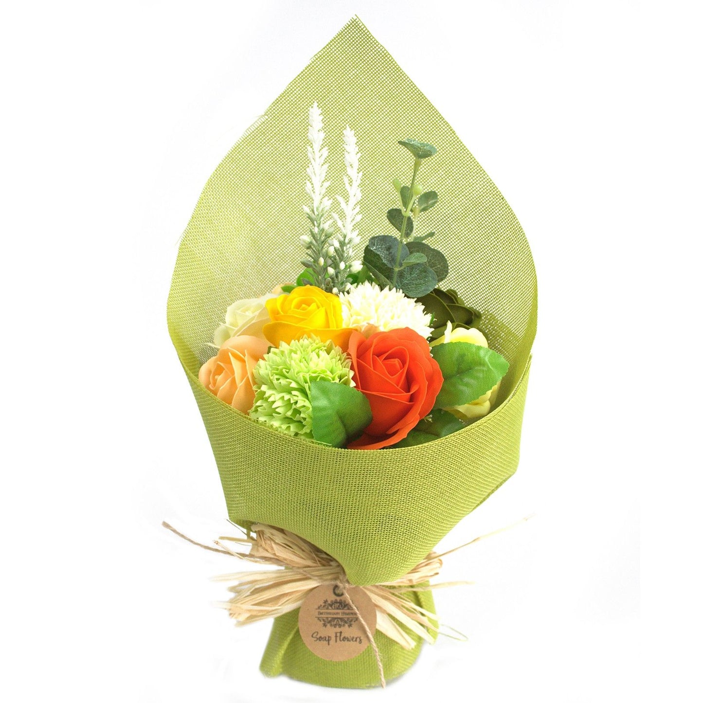 Bouquet di fiori di sapone in piedi - Verde Giallo