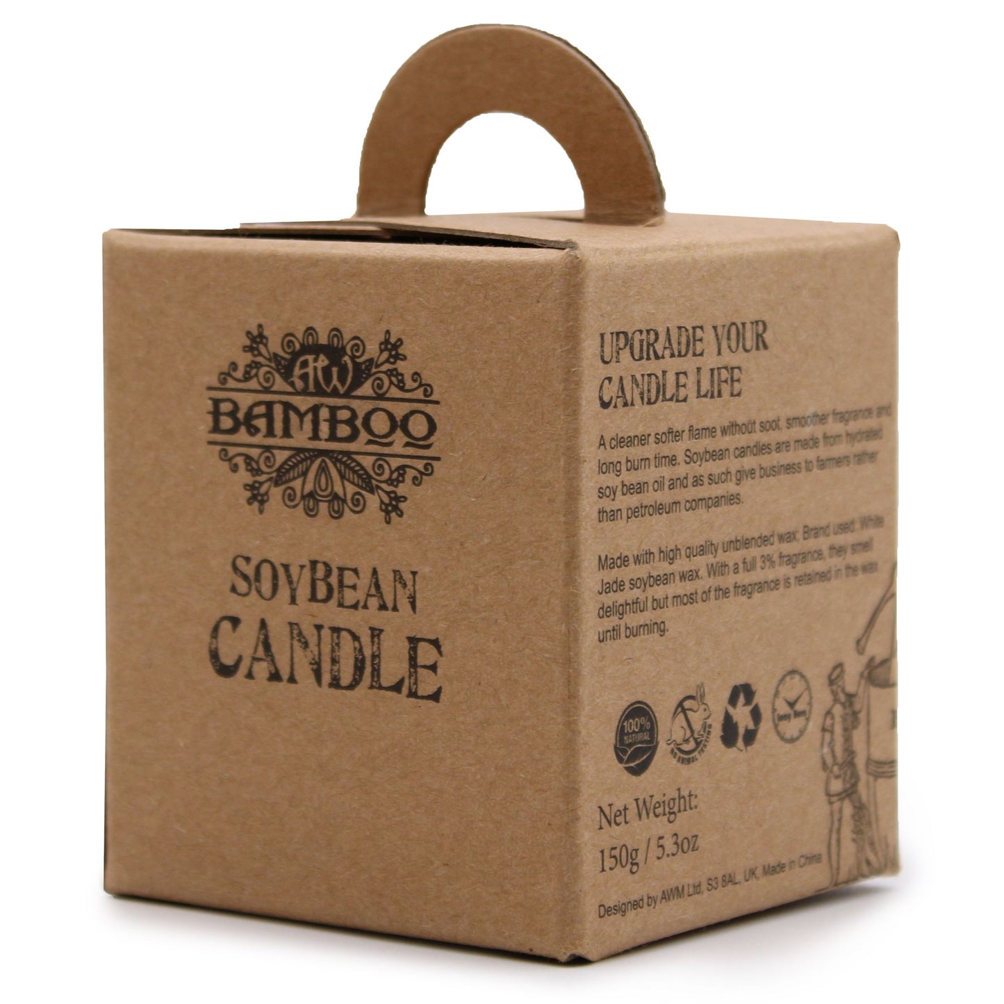 Candela in barattolo di soia - Pompelmo e zenzero