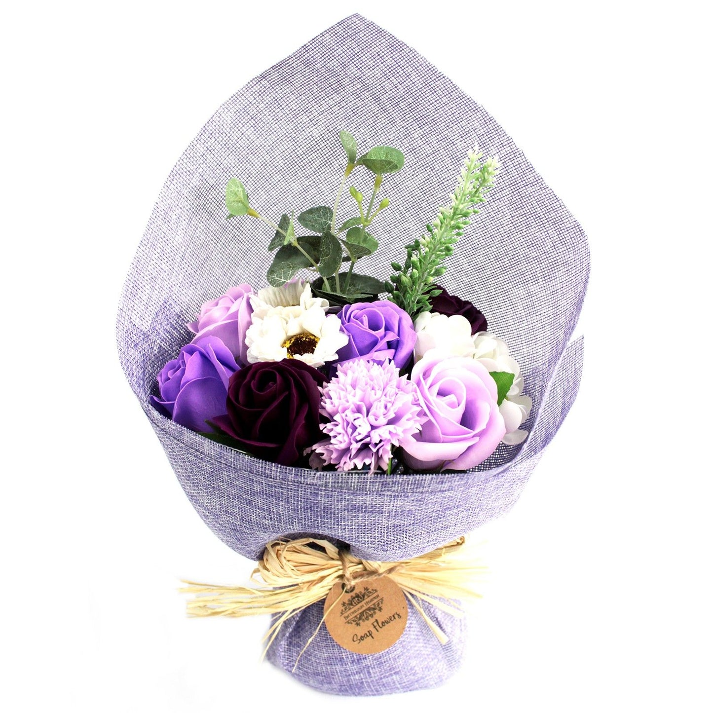 Bouquet di fiori di sapone in piedi - Viola