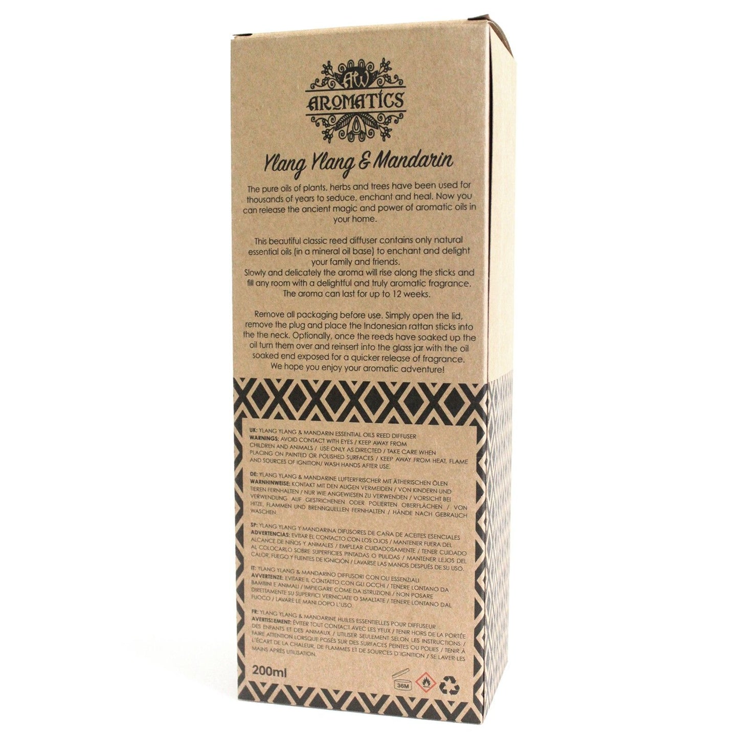 Diffusore di aromi con oli essenziali Ylang-ylang e Mandarino 200 ml