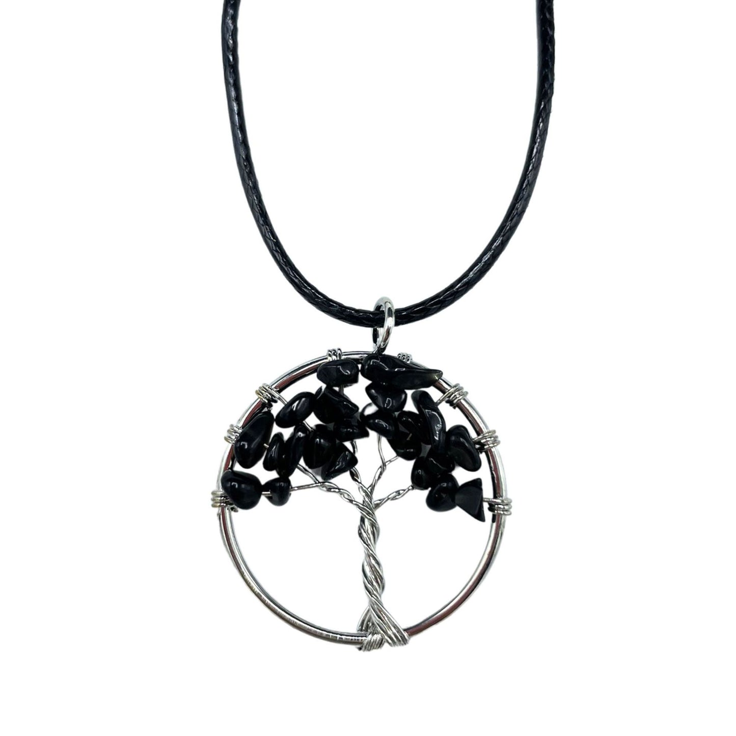 Ciondolo "Albero della vita" - agata nera