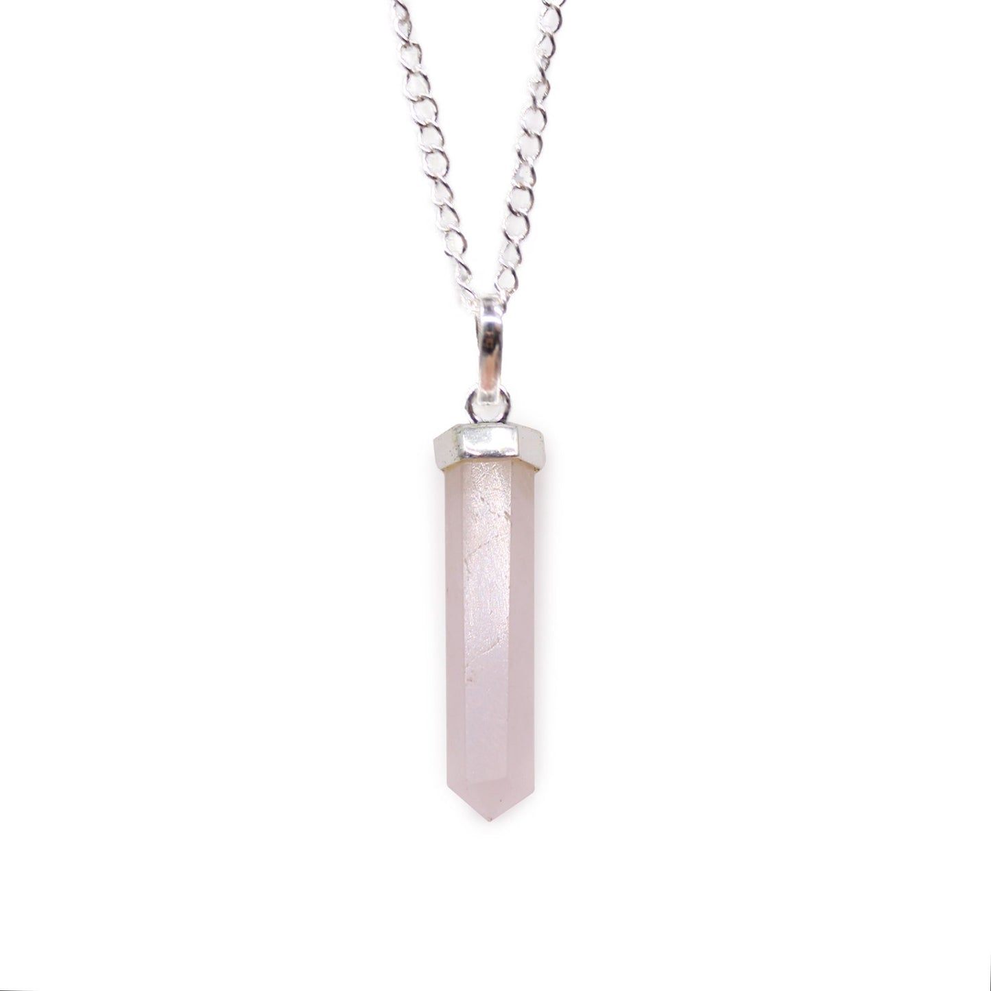 Ciondolo con punta classica – quarzo rosa