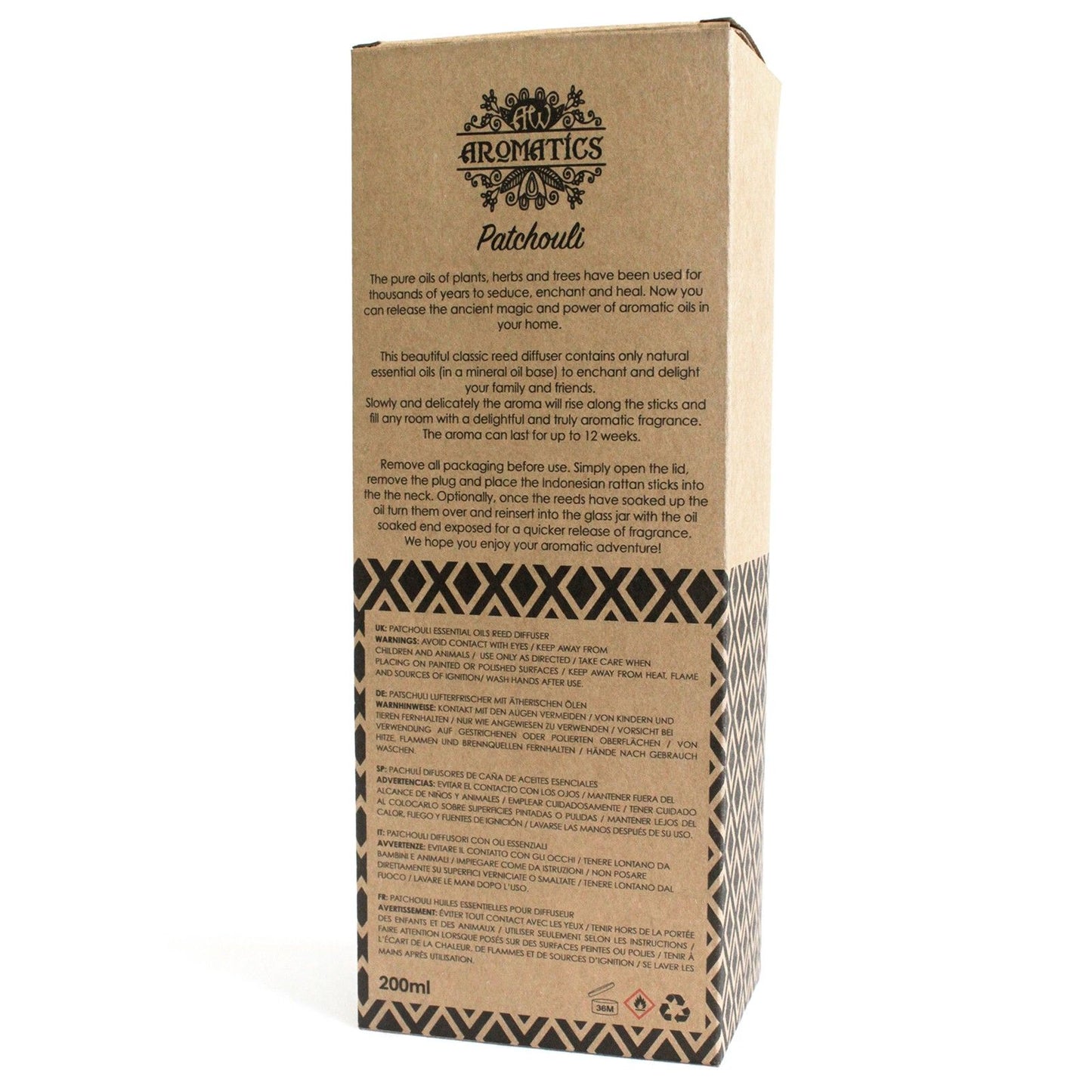 Diffusore di aromi con olio essenziale di Patchouli 200 ml