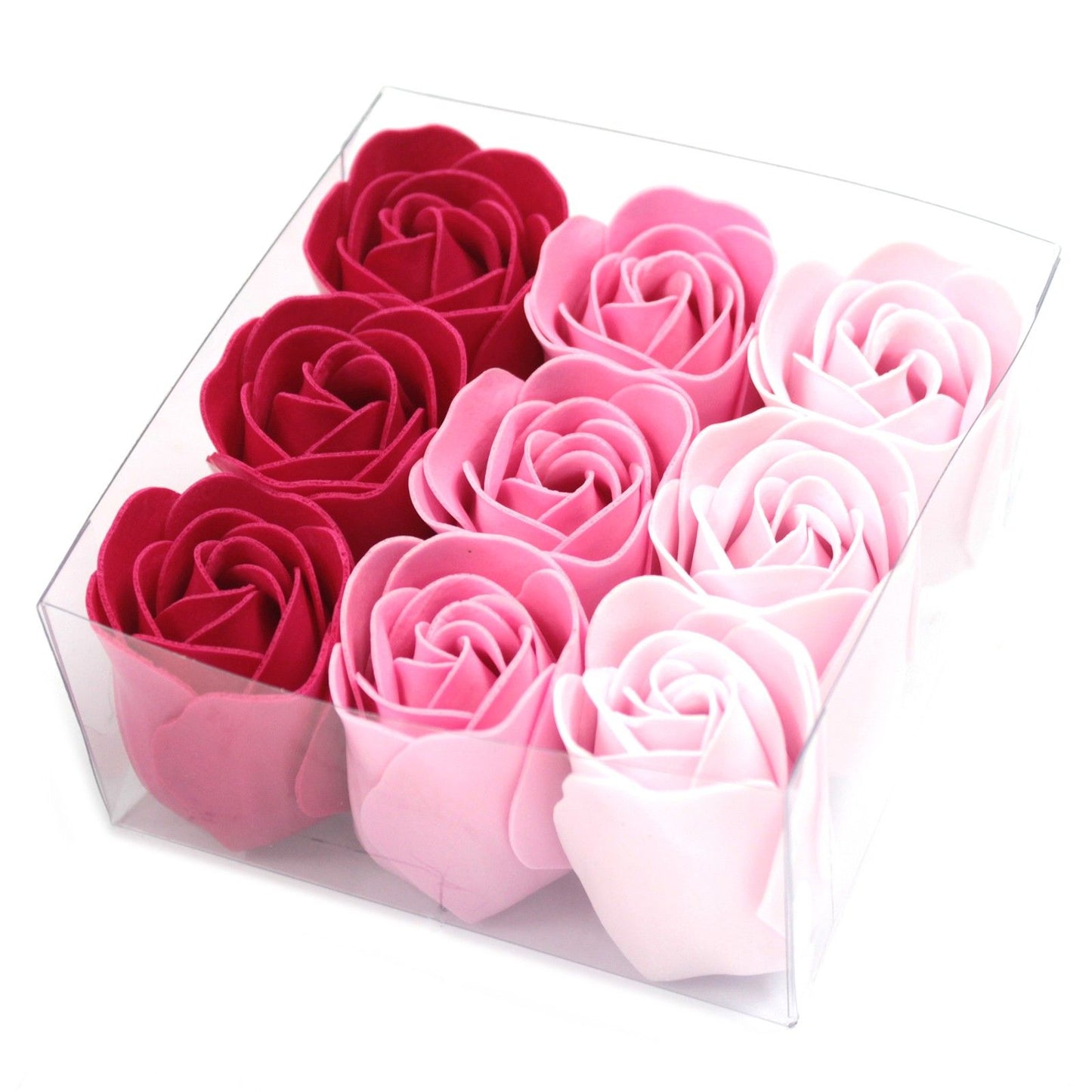 Set di 9 fiori di sapone - Rose rosa