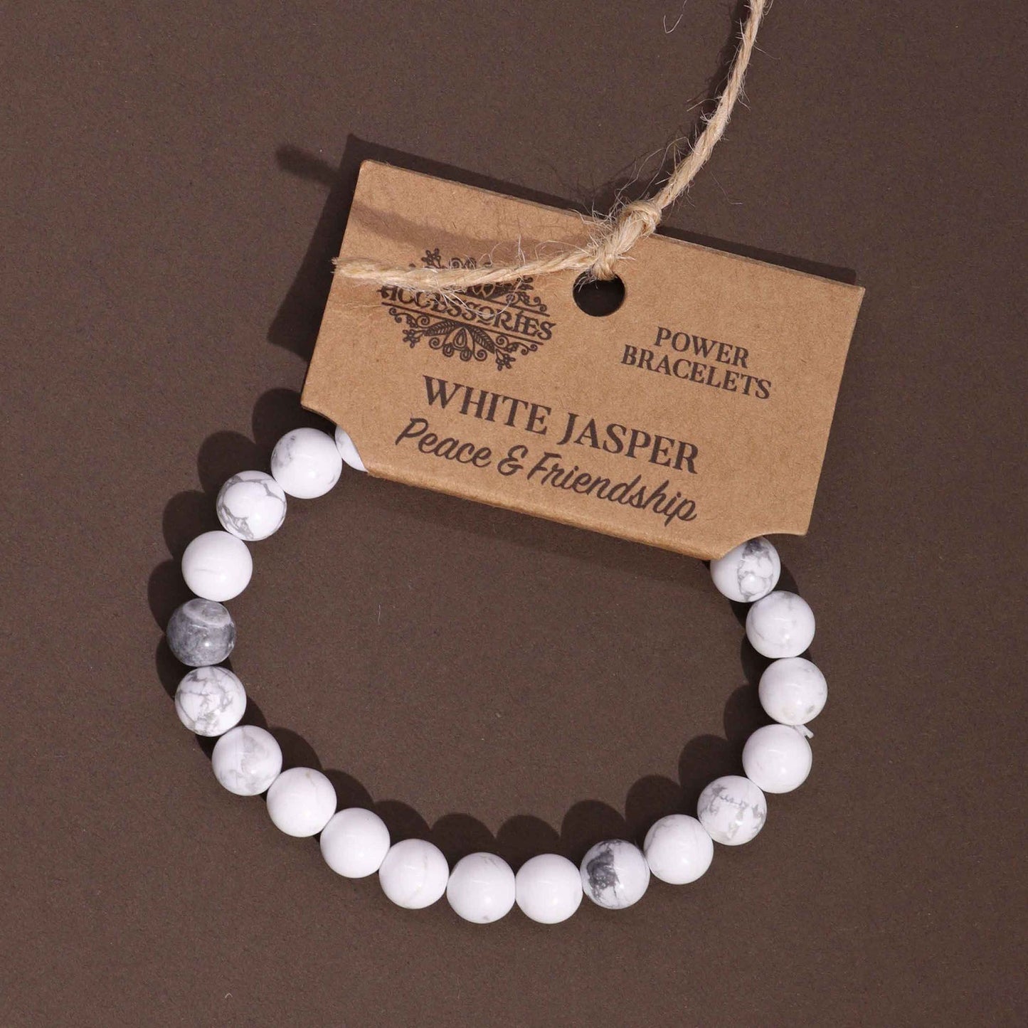 Bracciale della forza - diaspro bianco