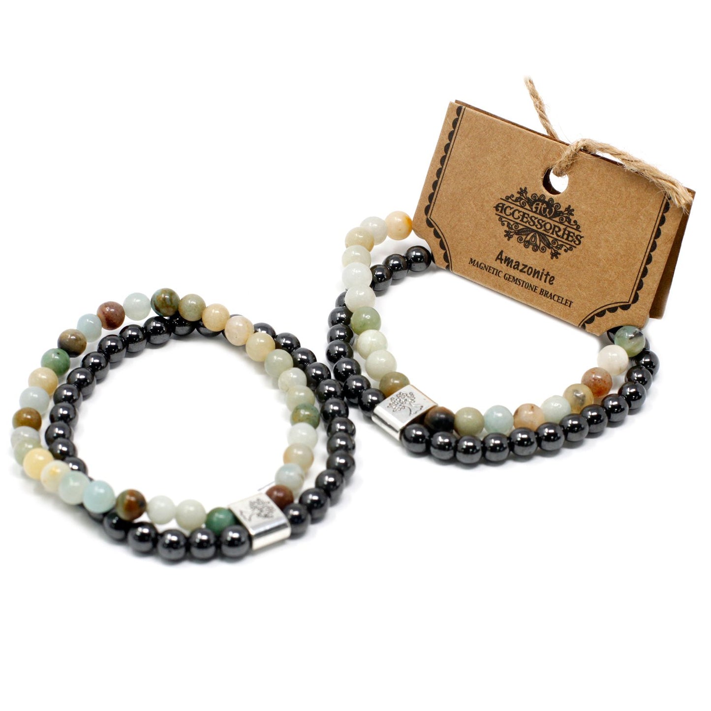 Bracciale magnetico con pietre preziose – amazzonite