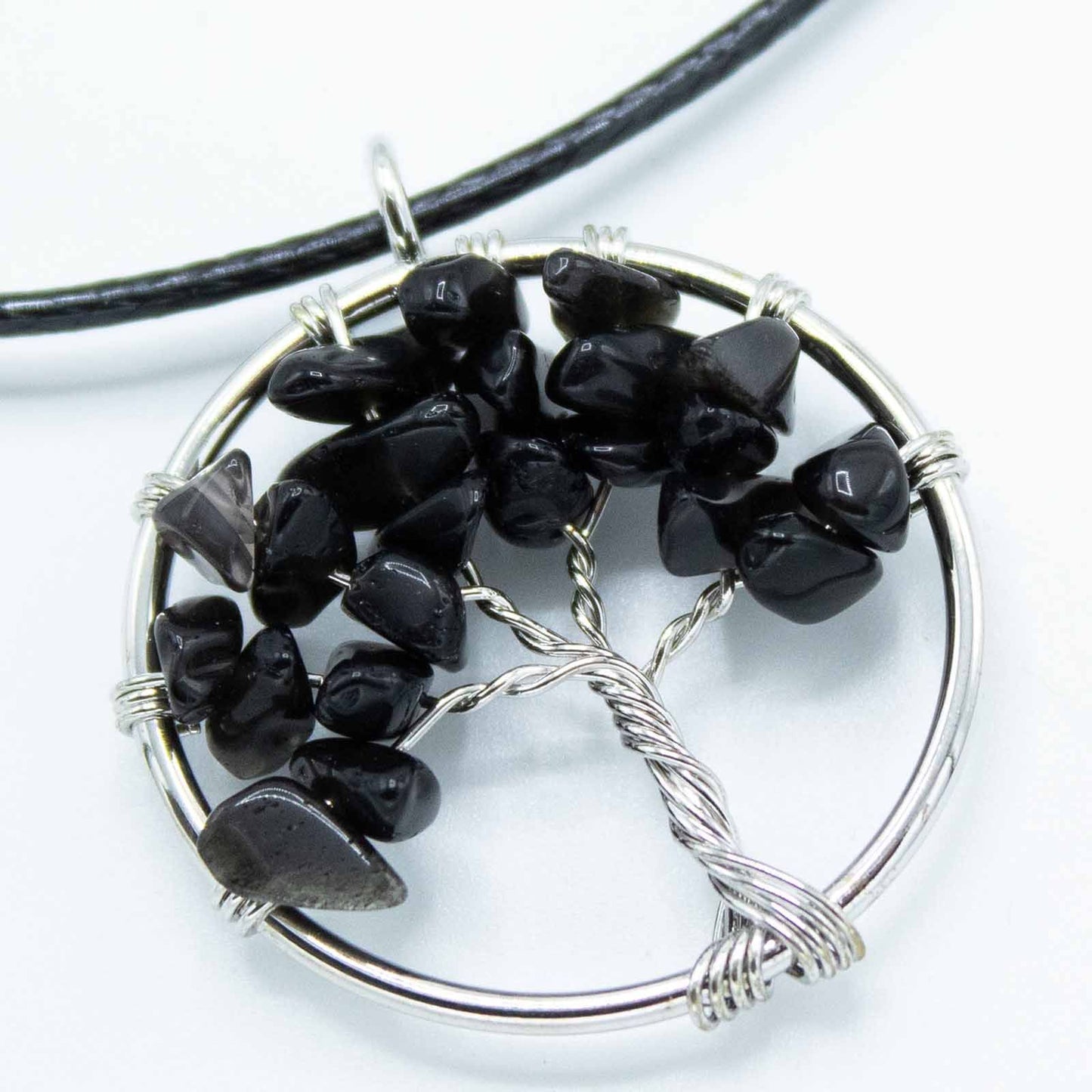 Ciondolo "Albero della vita" - agata nera