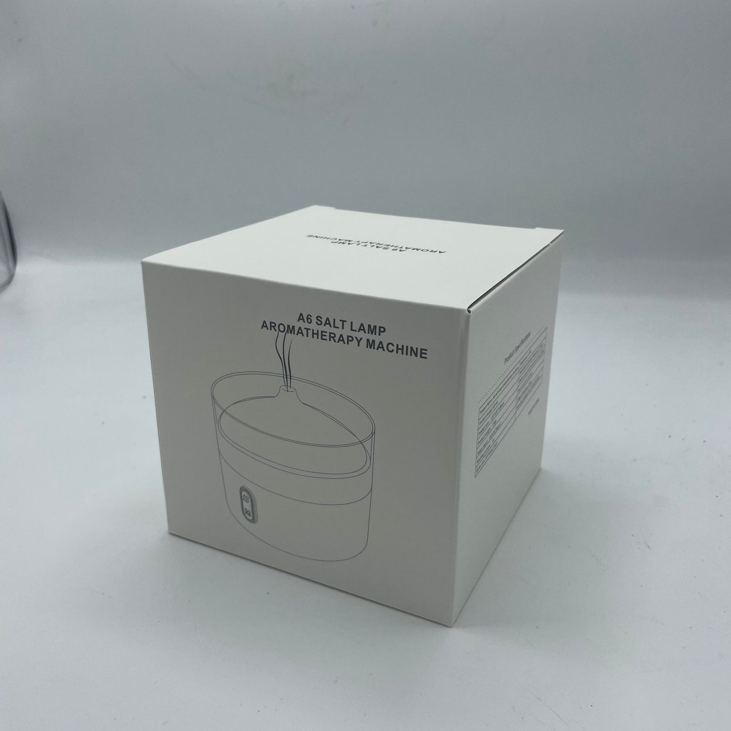 Diffusore di aromi al sale dell'Himalaya - Luce notturna - USB-C - Effetto fiamma (sale incluso)