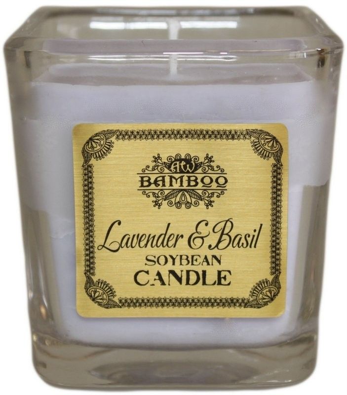 Candele in barattolo di soia - Lavanda e basilico