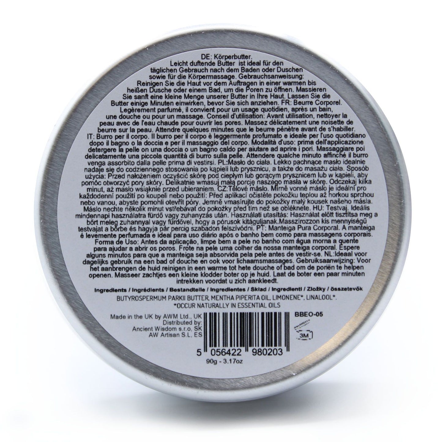 Burro di Karité Aromaterapia 90 g – Menta Piperita