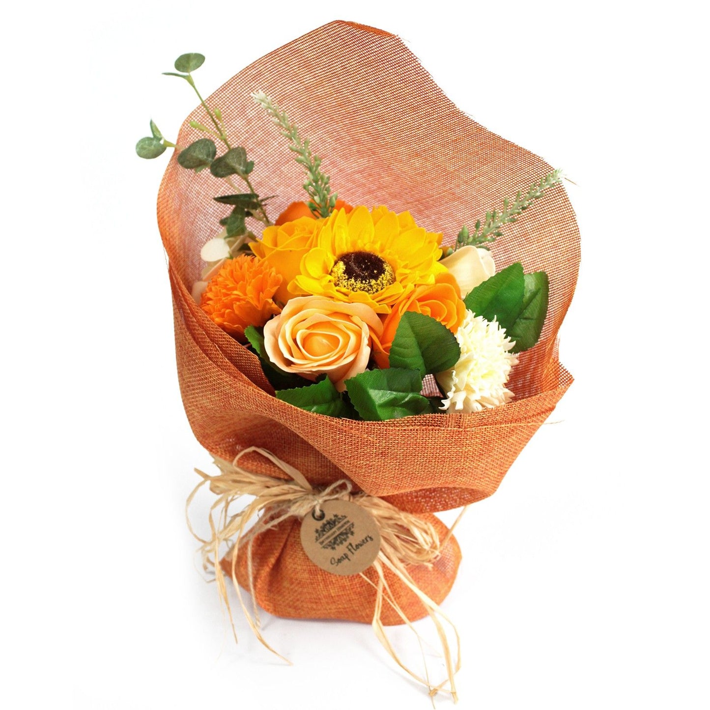 Bouquet di fiori di sapone in piedi - Arancione