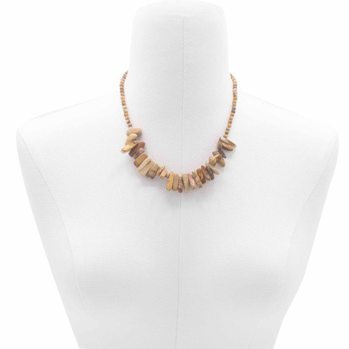 Collana con pietra allungata – Pietra mappa (turchese africano)