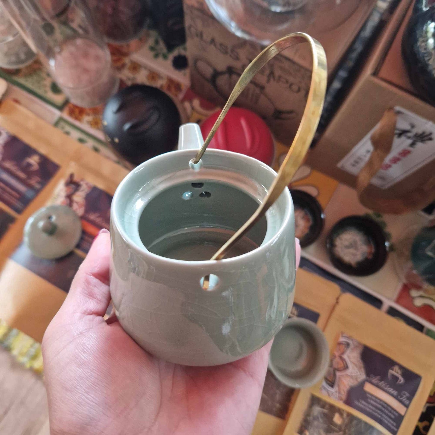 Set teiera Herbal Jade - teiera e due tazze