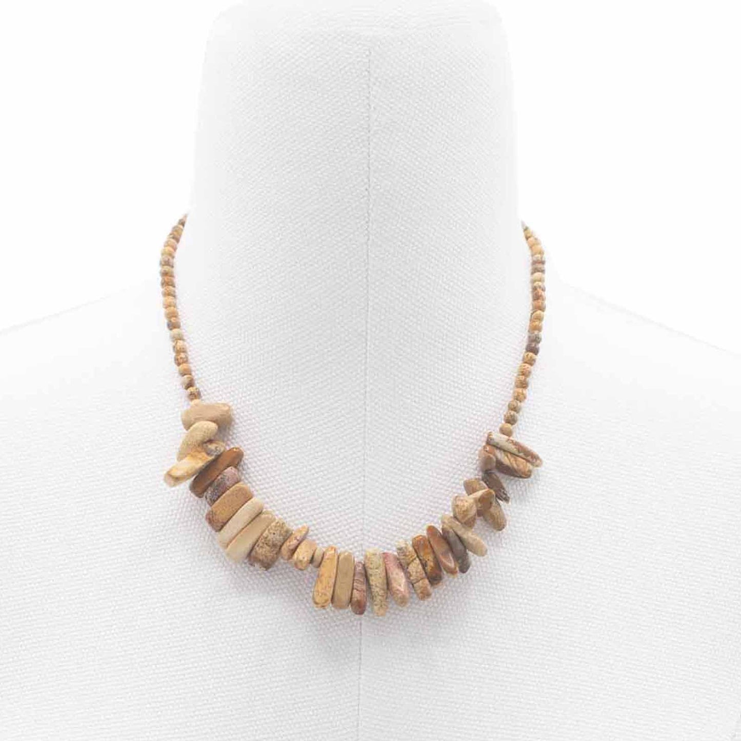 Collana con pietra allungata – Pietra mappa (turchese africano)