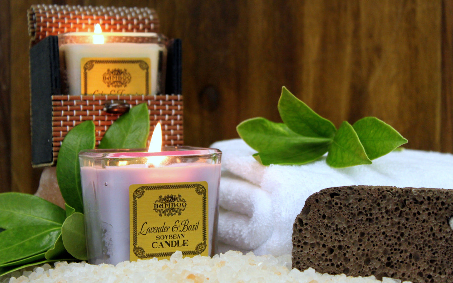 Candela in barattolo di soia - Cetriolo e menta