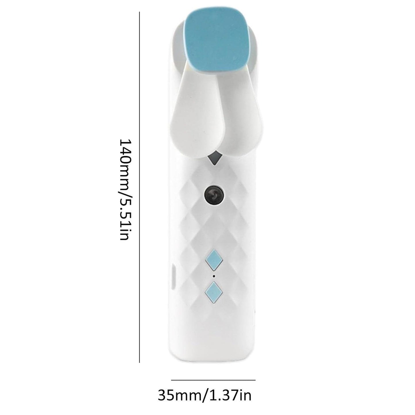 Ventilatore e spray per il viso White Nano Mist - ricaricabile tramite USB