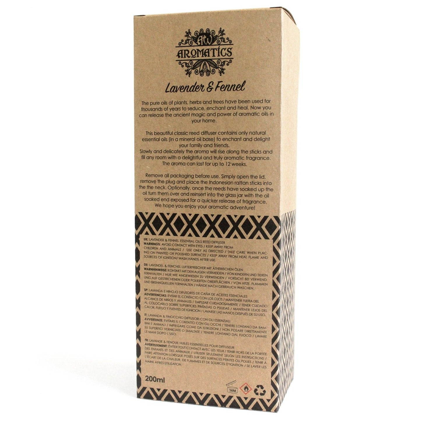 Diffusore di aromi con oli essenziali Lavanda e Finocchio 200 ml