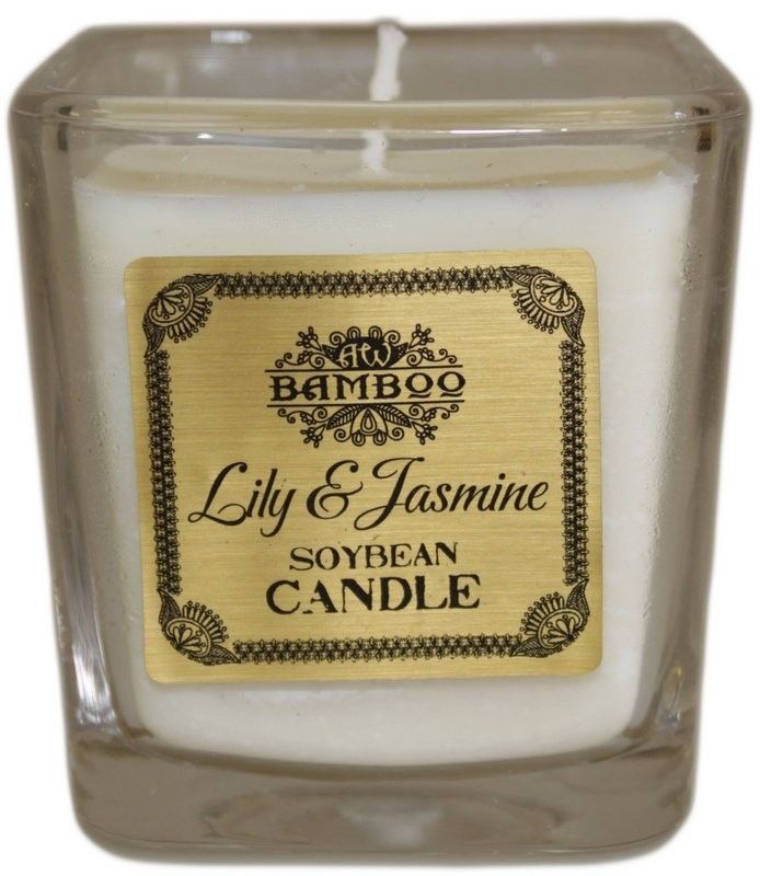 Candela in barattolo di soia - Giglio e gelsomino
