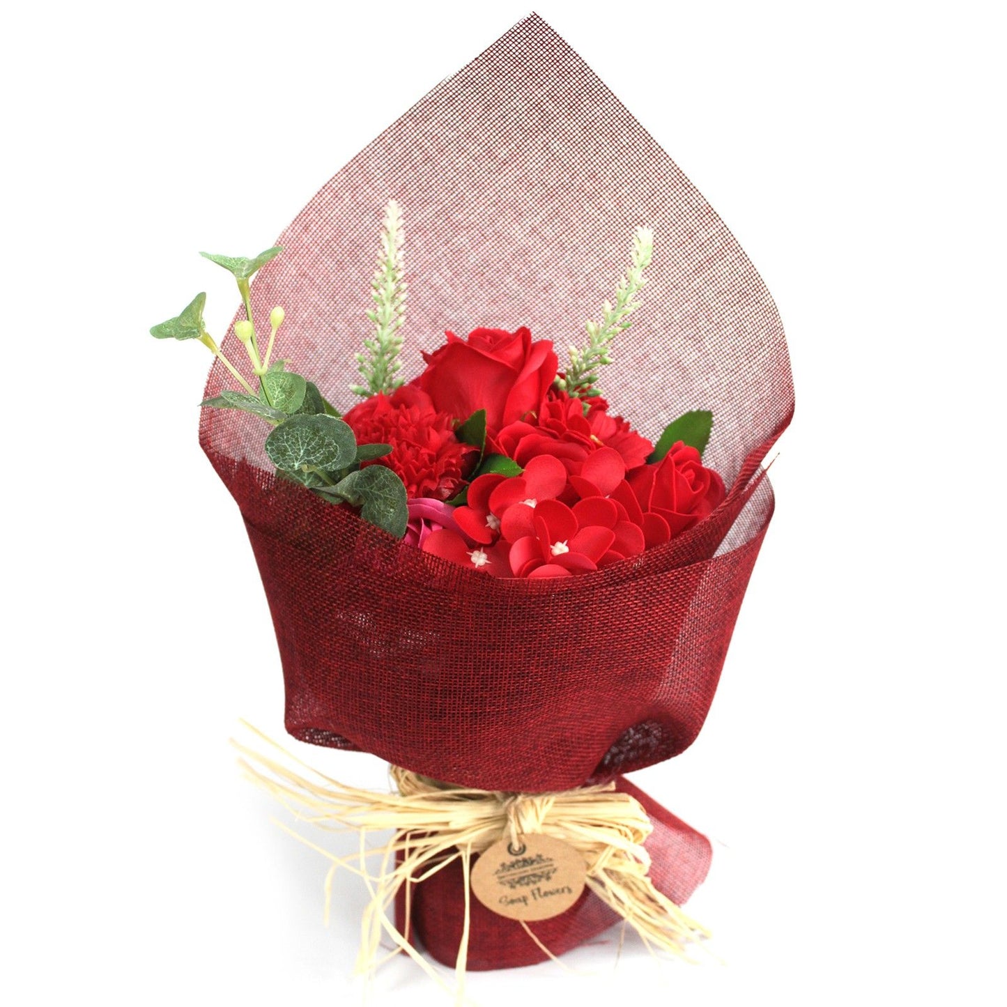 Bouquet di fiori di sapone in piedi - Rosso