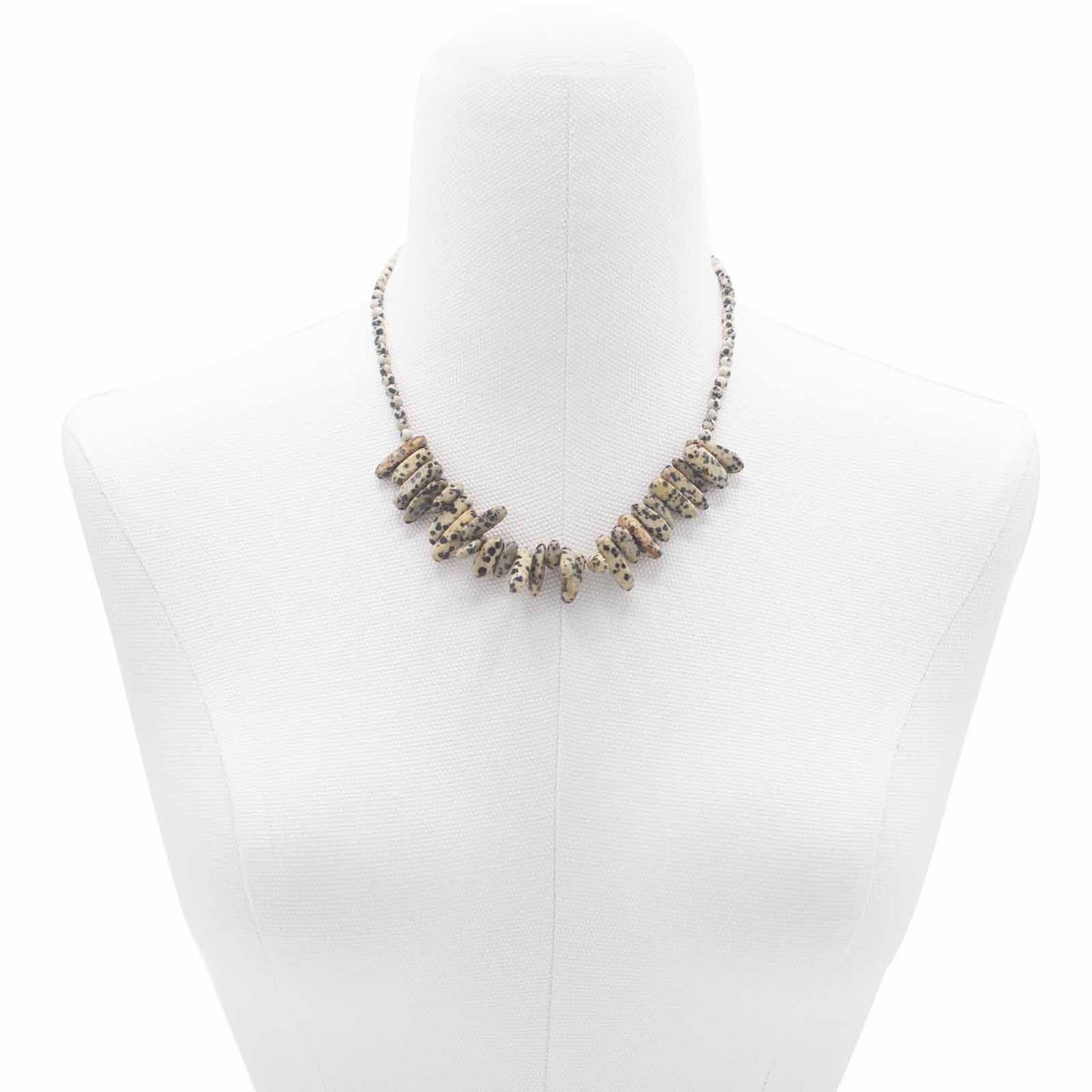 Collana con pietra allungata – diaspro dalmata