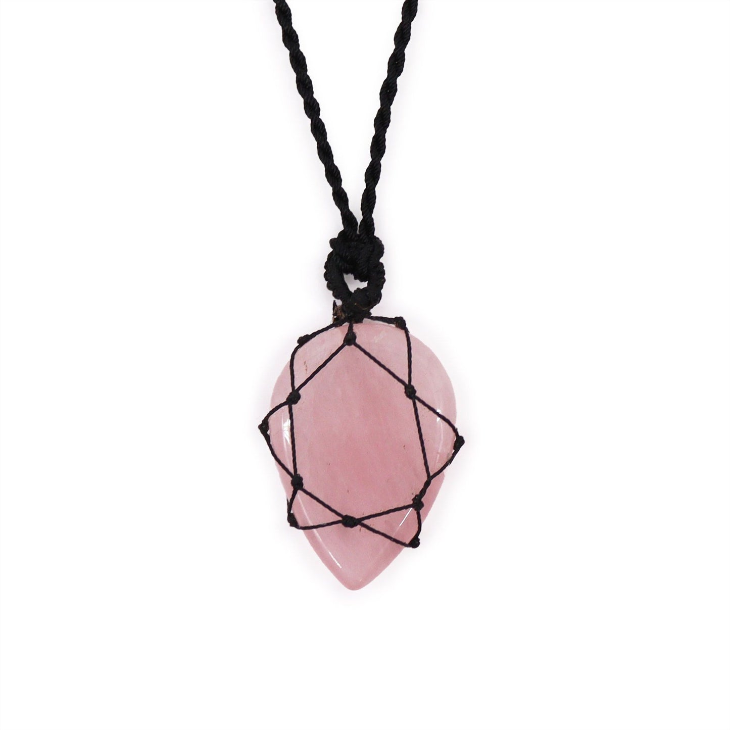 Ciondolo – goccia di quarzo rosa