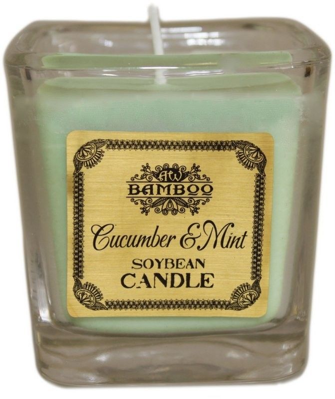 Candela in barattolo di soia - Cetriolo e menta