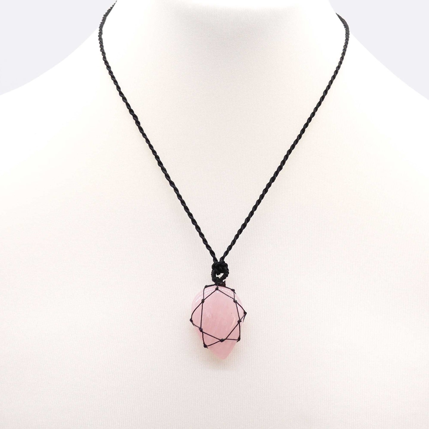Ciondolo – goccia di quarzo rosa