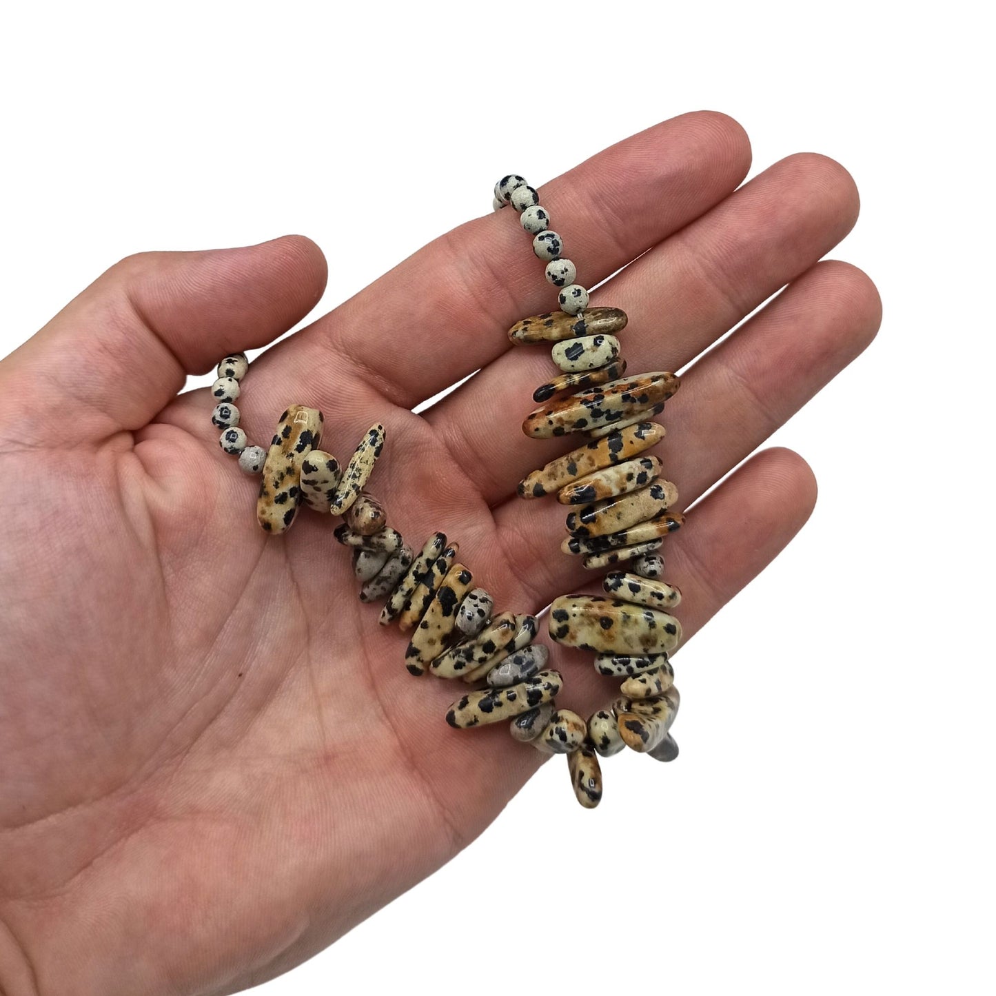 Collana con pietra allungata – diaspro dalmata