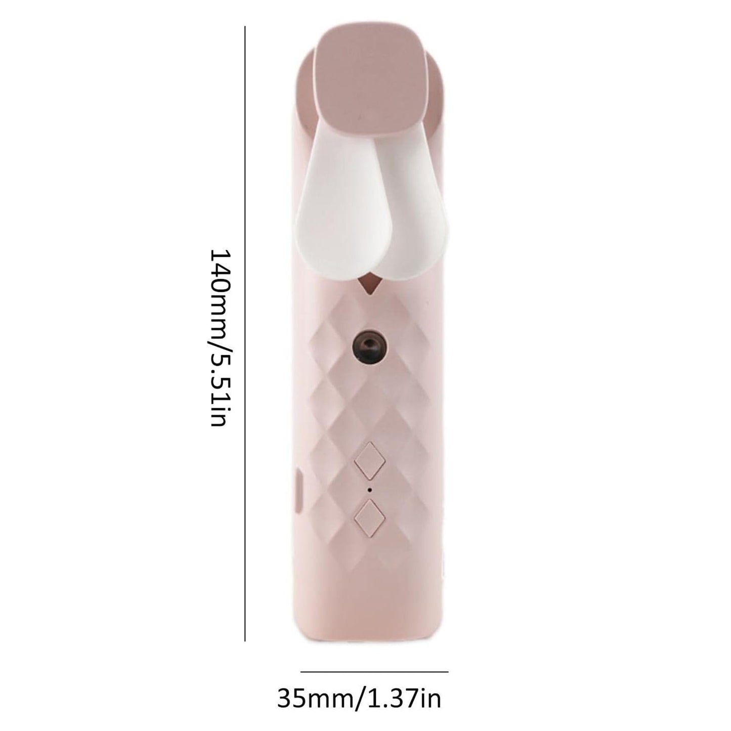Pink Nano Mist Face Fan & Spray - Ricaricabile tramite USB