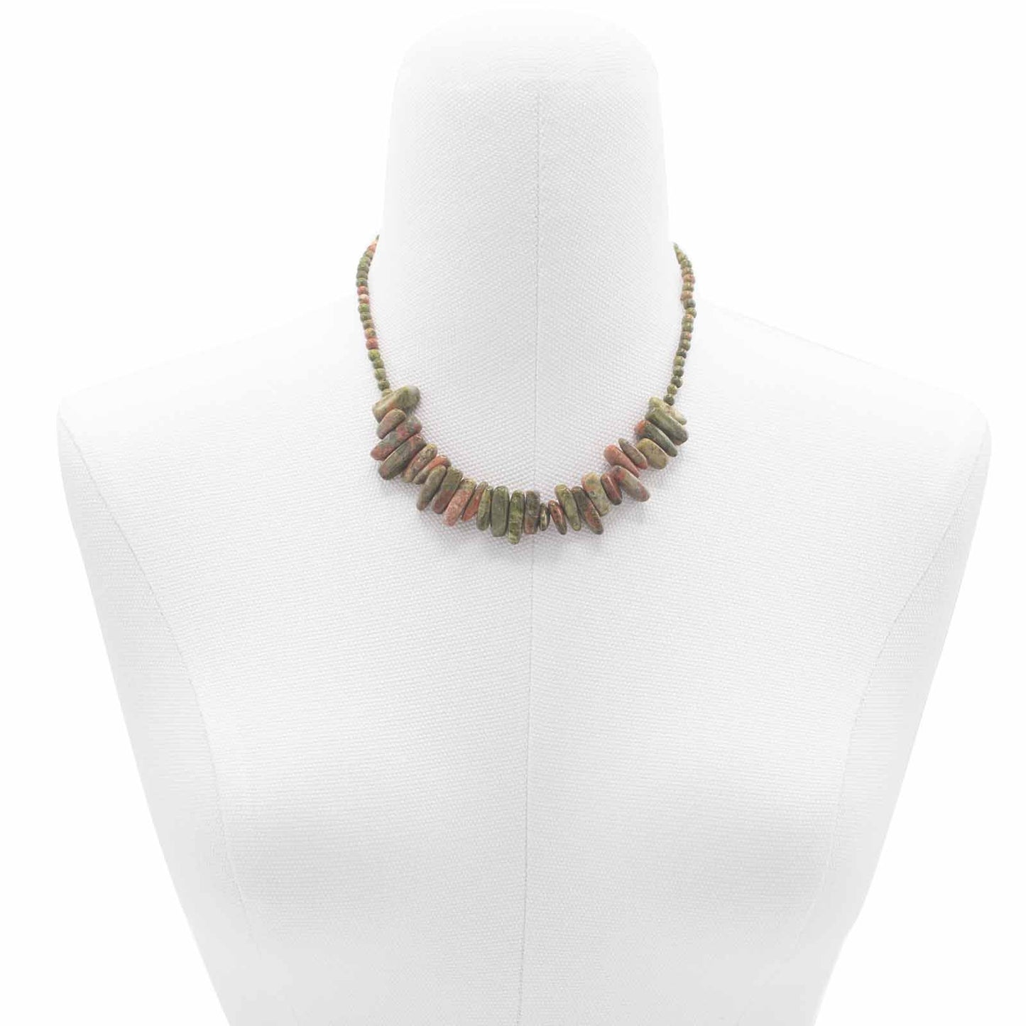 Collana con pietra allungata – agata muschiata