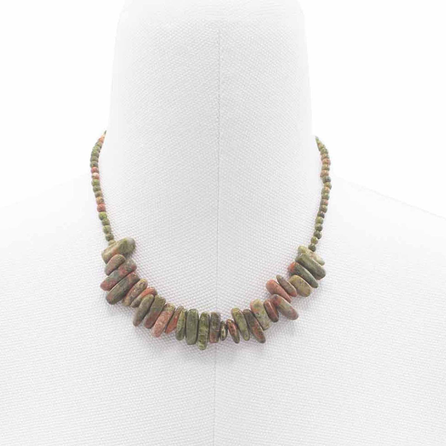 Collana con pietra allungata – agata muschiata