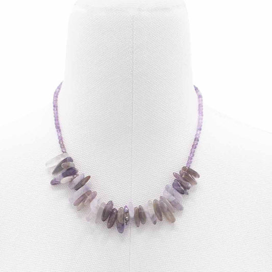 Collana con pietra allungata – agata muschiata
