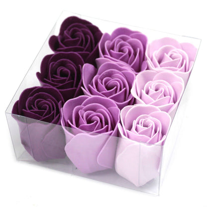 Set di 9 fiori di sapone - Rose di lavanda
