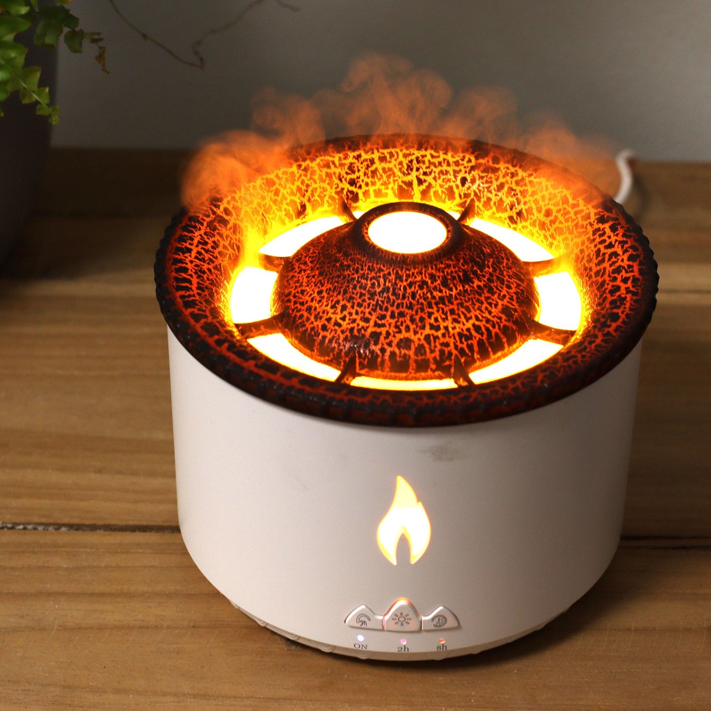 Diffusore di aromi effetto vulcano medio (a spina) due colori