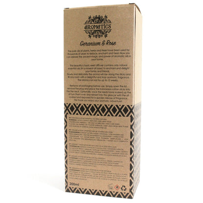 Diffusore di aromi con oli essenziali Geranio e Rosa 200 ml