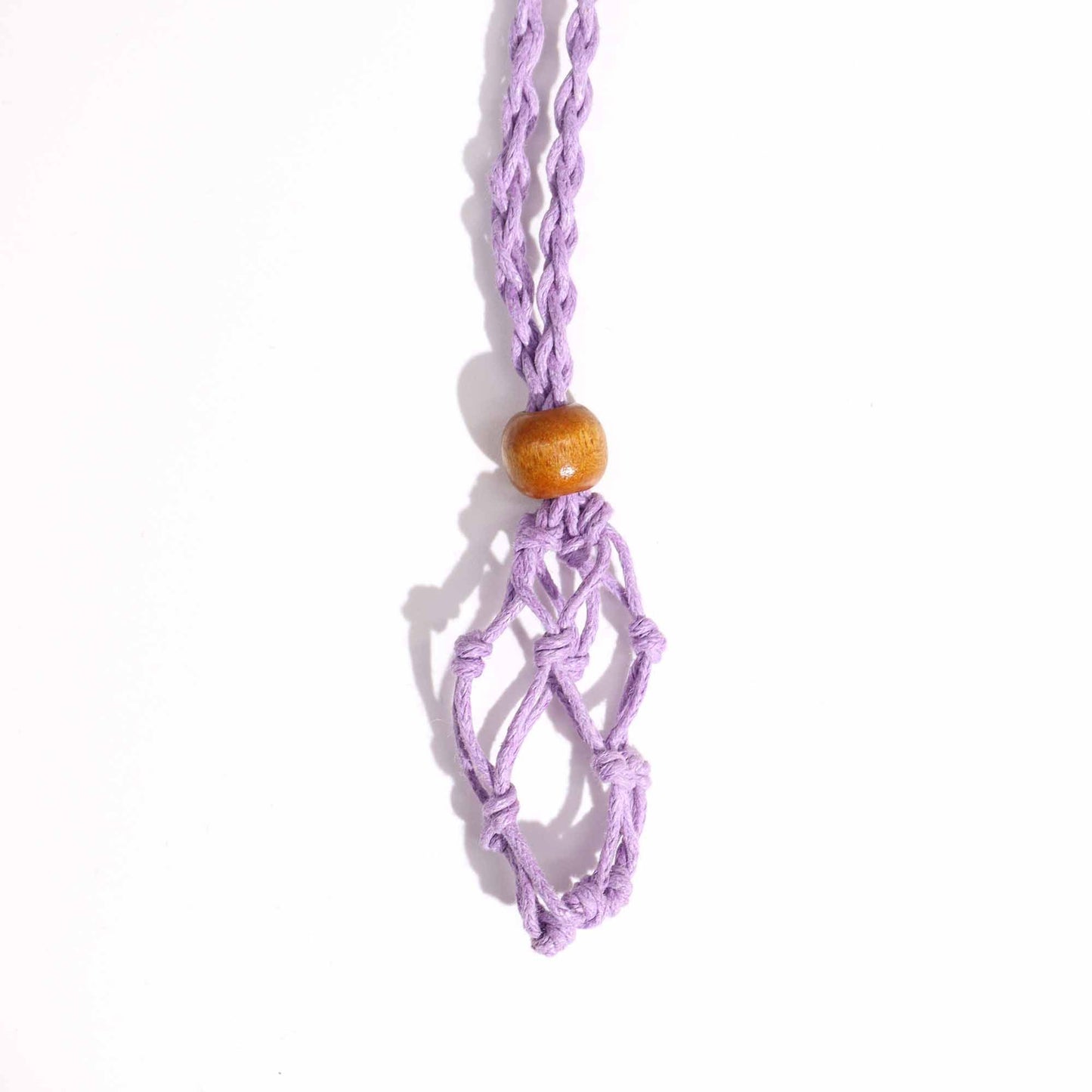 Collana con pietre preziose di cristallo, cordino da 45 cm/18 pollici - Viola