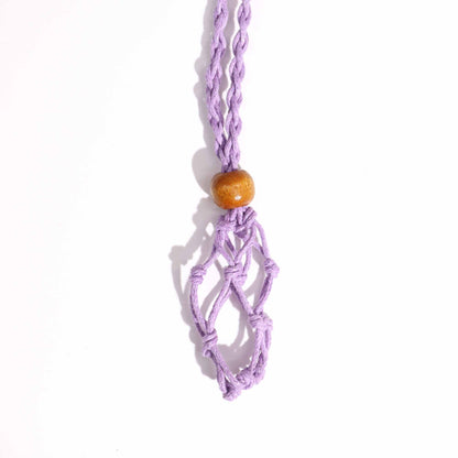 Collana con pietre preziose di cristallo, cordino da 45 cm/18 pollici - Viola
