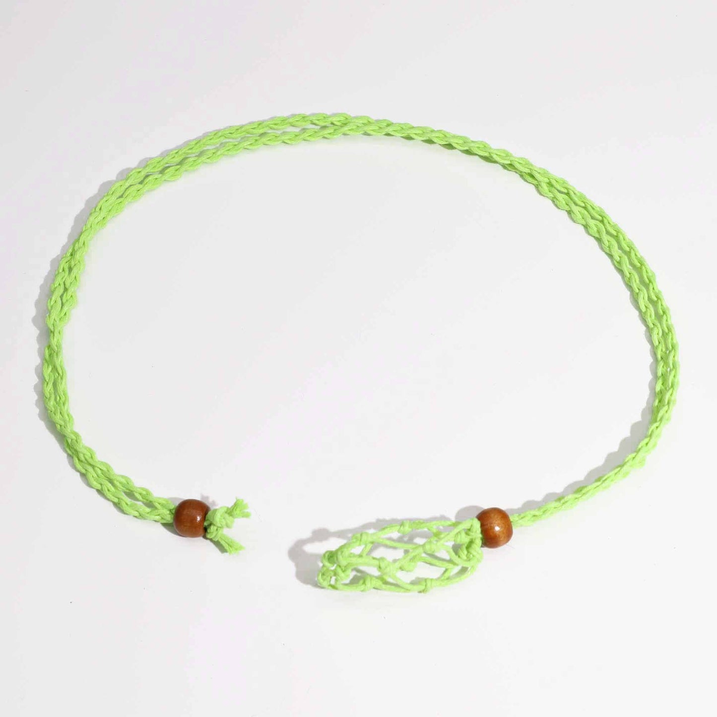 Collana con pietre preziose di cristallo, cordino da 45 cm/18 pollici - Verde
