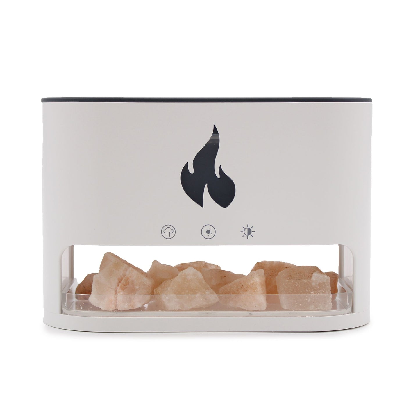 Diffusore di aromi Blaze - Camera di sale dell'Himalaya - USB-C - Effetto fiamma (sale incluso)