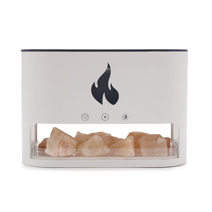 Diffusore di aromi Blaze - Camera di sale dell'Himalaya - USB-C - Effetto fiamma (sale incluso)